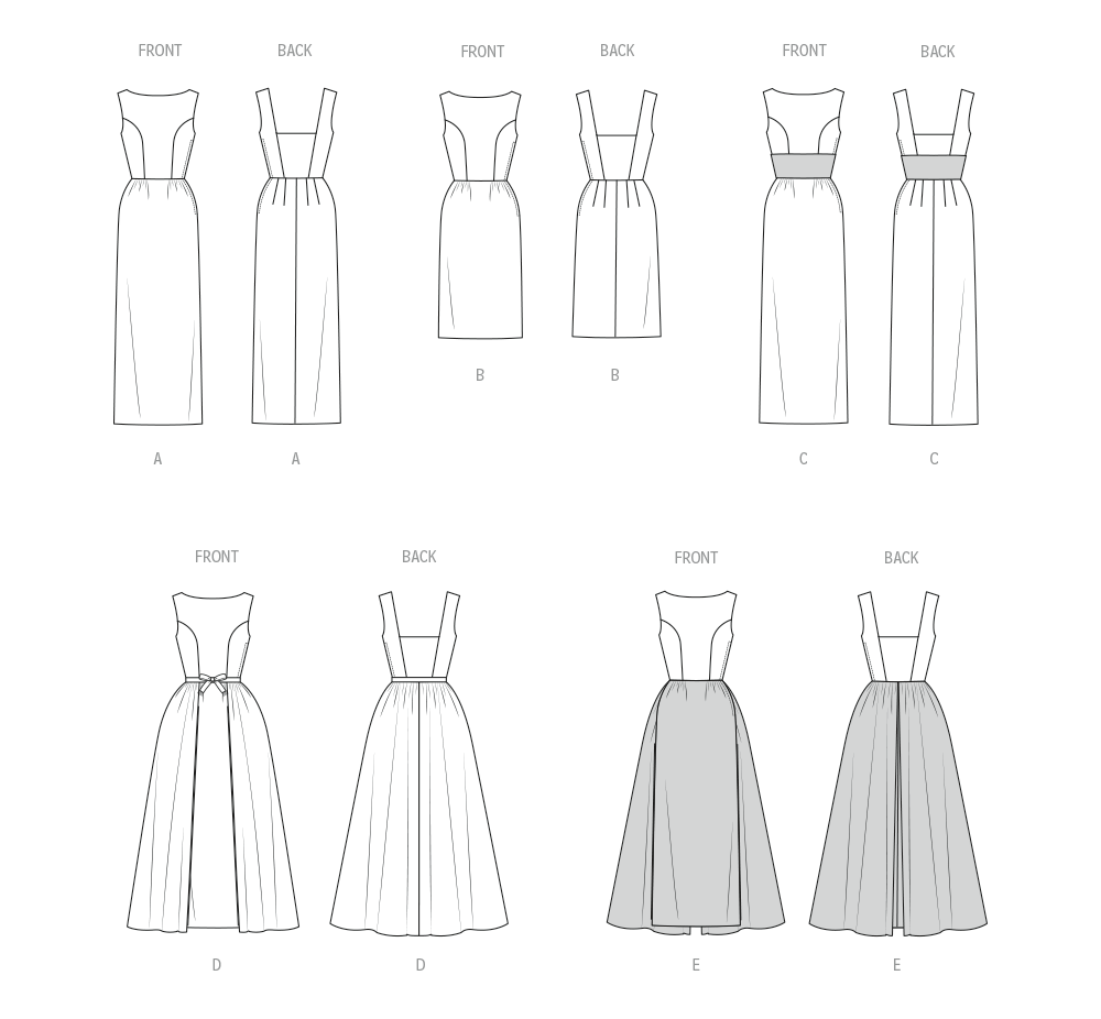 Butterick B7092 sewing pattern envelope showing 1960s-style evening dresses