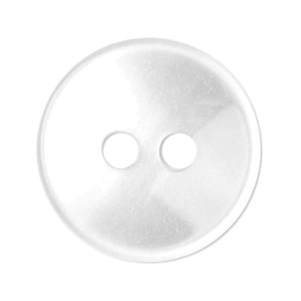 White pearl effect two-hole 11mm buttons