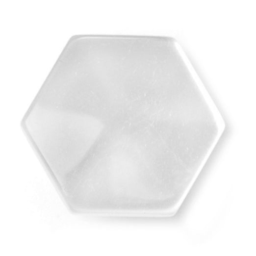 Clear hexagon-shaped shank button