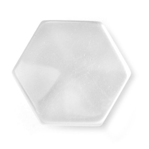 Clear hexagon-shaped shank button
