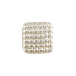 Milward Square Textured Buttons 9mm - Pearl White (Pack of 4