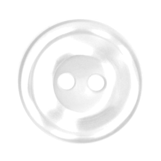 White 2 hole button