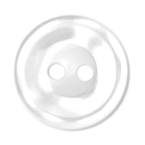 White 2 hole button