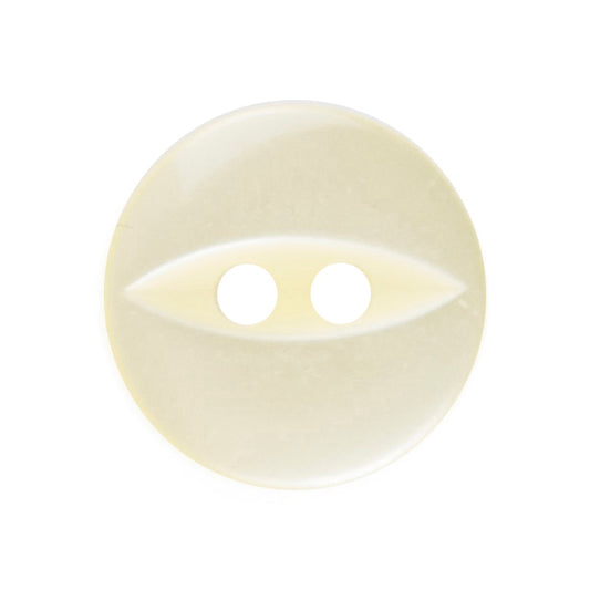 Pale lemon fisheye 2-hole button