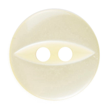 Pale lemon fisheye 2-hole button