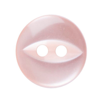 Pale pink fisheye 2-hole button