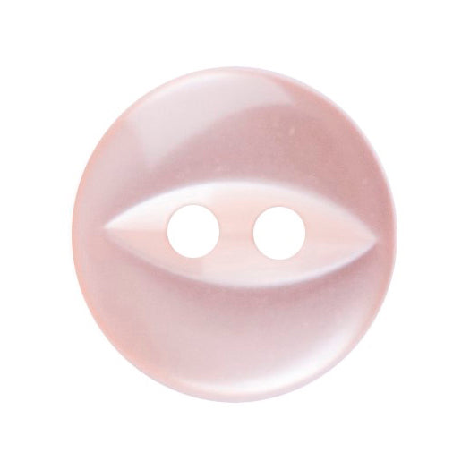 Pale pink fisheye 2-hole button