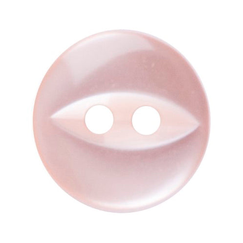 Pale pink fisheye 2-hole button