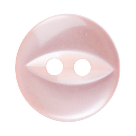 Pale pink fisheye 2-hole button