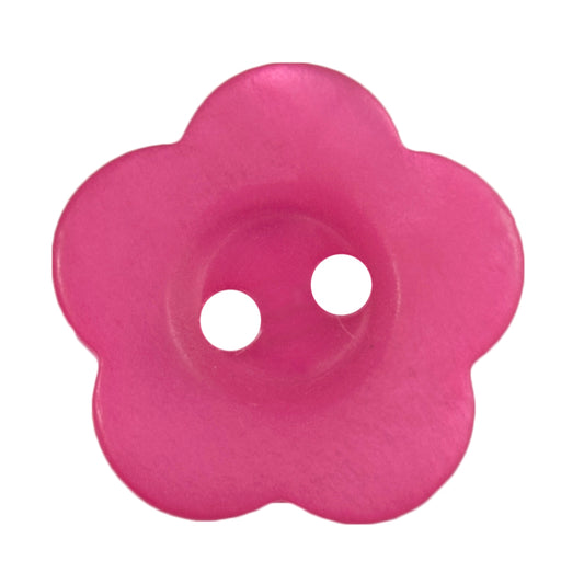 Pink flower button, 15mm