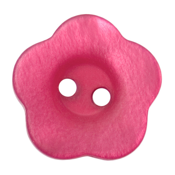 Deep Pink flower button, 20mm