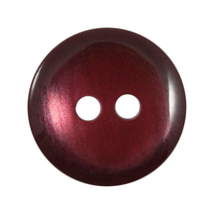 Burgundy pearlised round 2-hole button