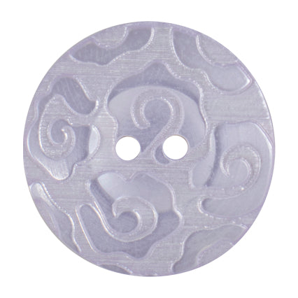 Pale Lilac embossed swirl button, 18mm