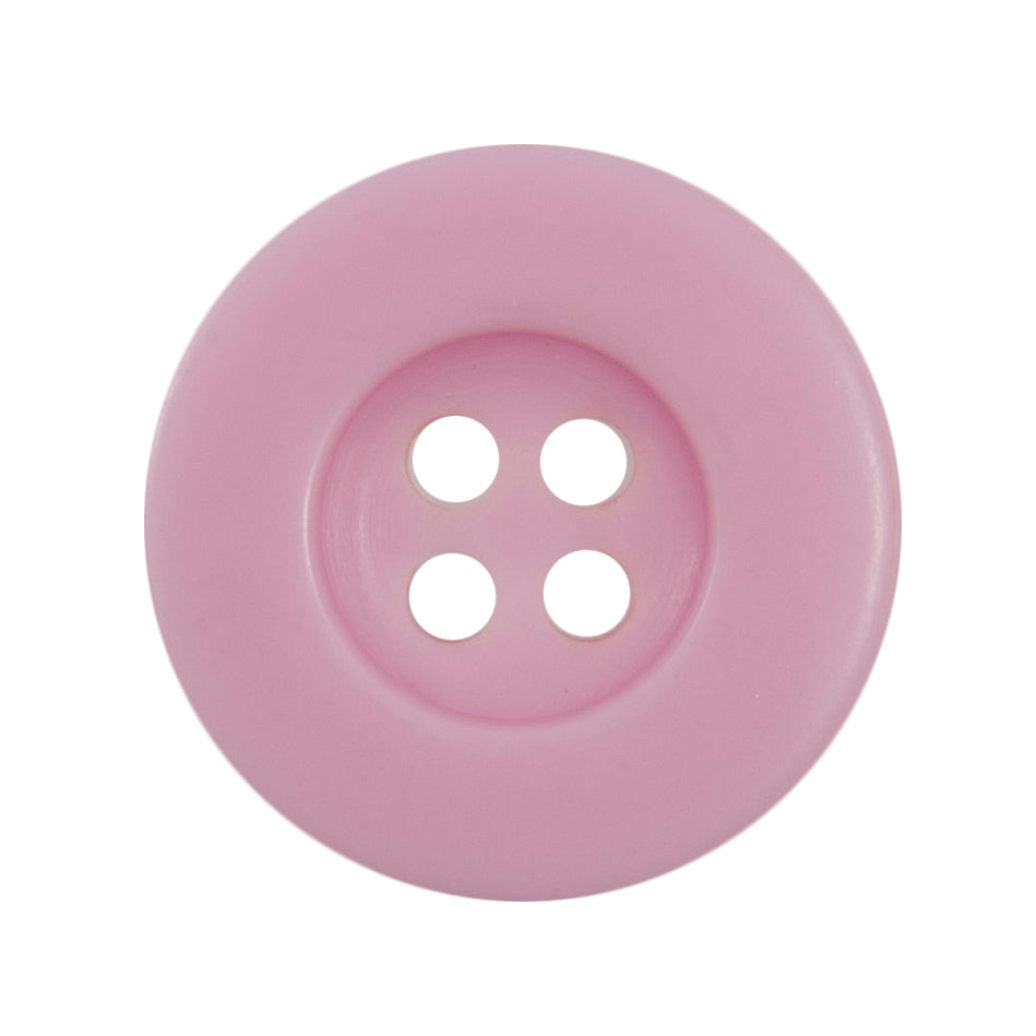 Lilac round 4-hole button with raised rim