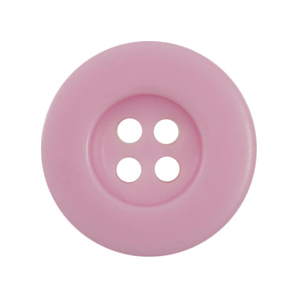 Lilac round 4-hole button with raised rim