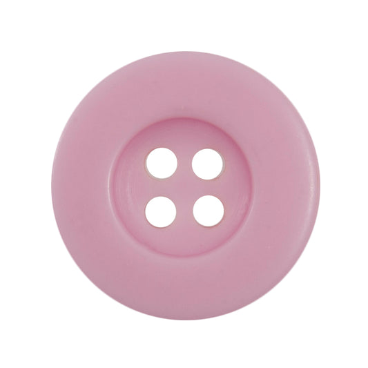 Lilac round 4-hole button with raised rim