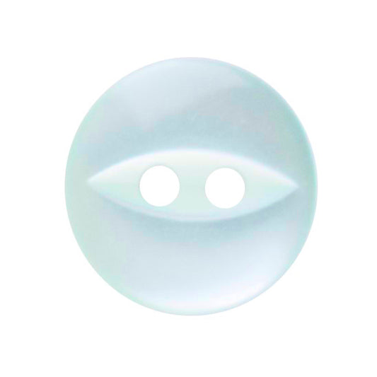Pale Aqua fisheye button, 11mm