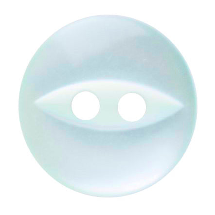 Pale Aqua fisheye button, 16mm