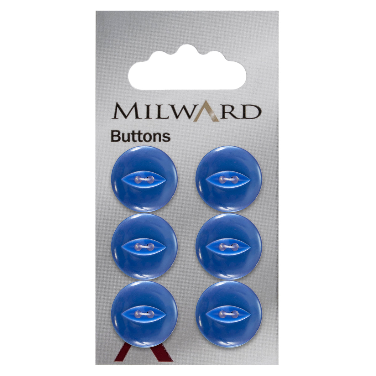 Cornflower Blue fisheye button, 16mm