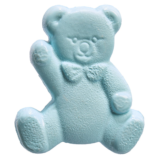Pale Aqua teddy bear button, 17mm