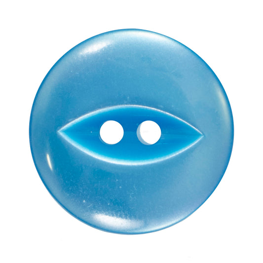 Sky Blue fisheye button, 16mm