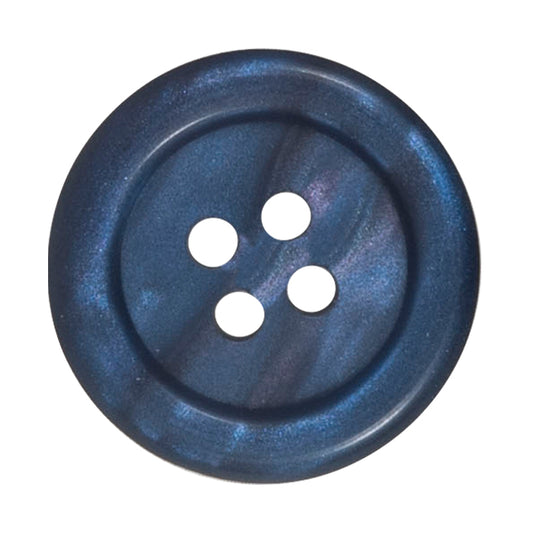Navy pearl rimmed button, 23mm