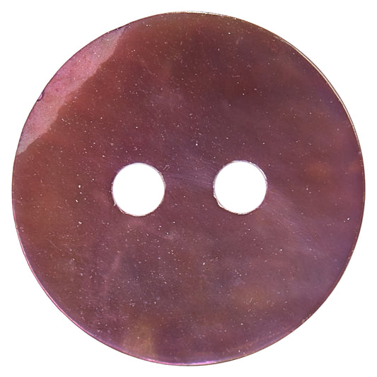 Natural agoya shell 2-hole button in mauve and pink tones