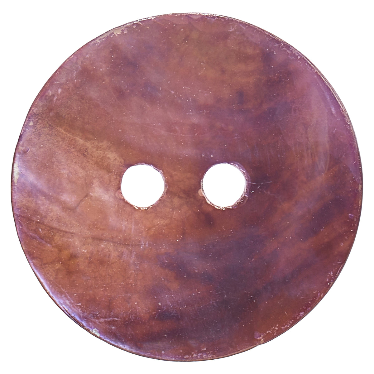 Natural agoya shell 2-hole button in mauve and pink tones