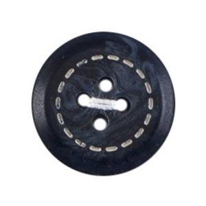 Milward Navy Stitch Effect 4-Hole Buttons 15mm (Pack of 4)