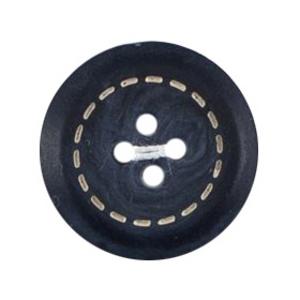 Milward Navy Stitch Effect 4-Hole Buttons 17mm (Pack of 3)
