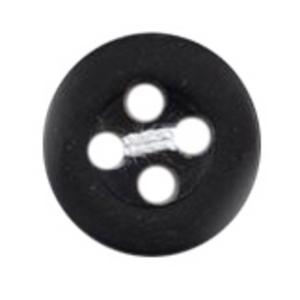 Milward Black 4-Hole Buttons 10mm (Pack of 6)