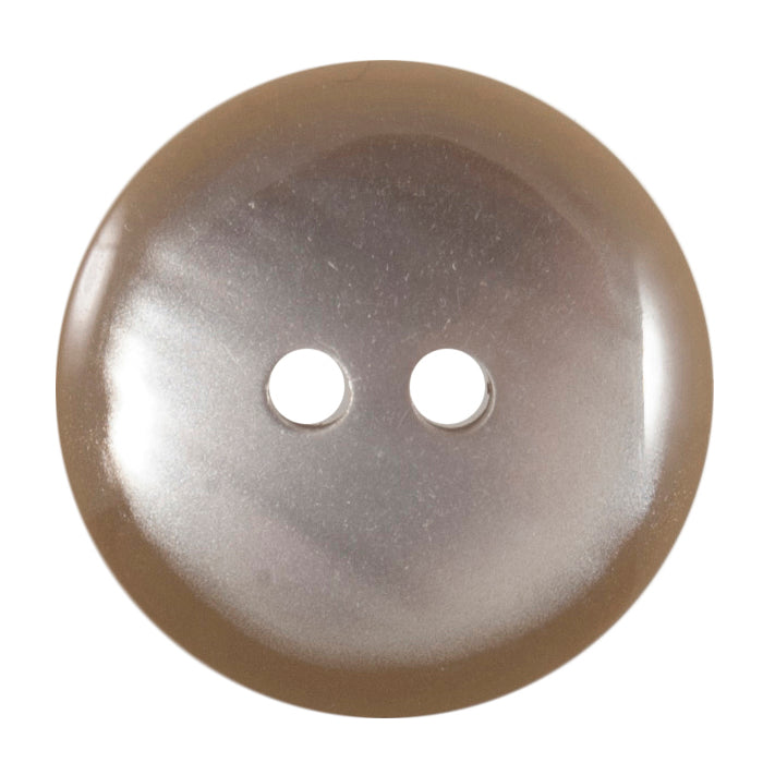 Round grey pearl effect two-hole button