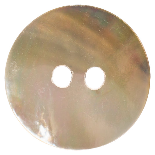 Natural agoya shell round two-hole button