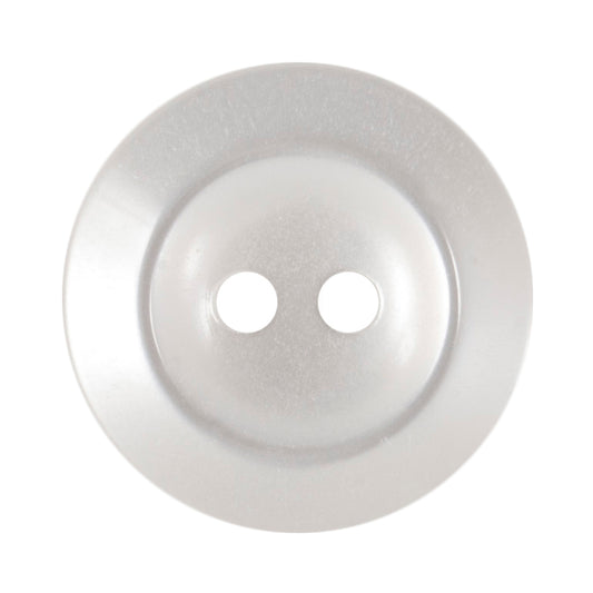 Pearly white round two-hole button