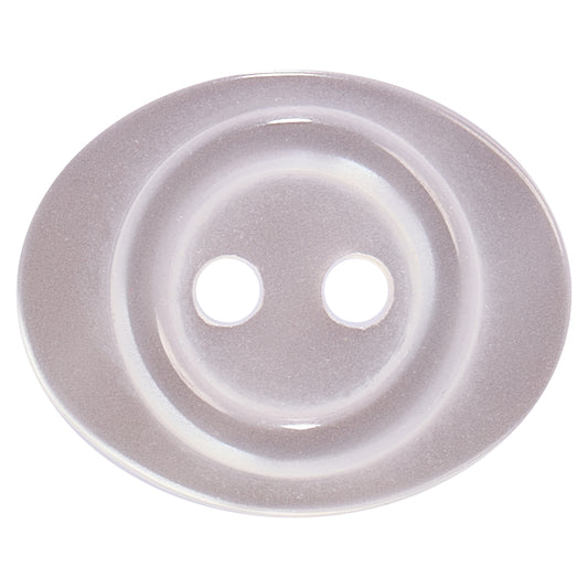 White oval two-hole button