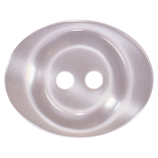 White oval two-hole button