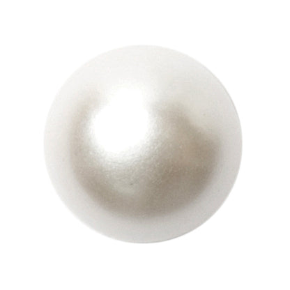 White pearl effect domed shank button