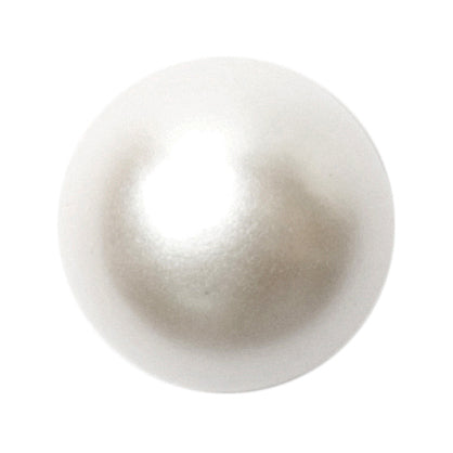 White pearl effect domed shank button