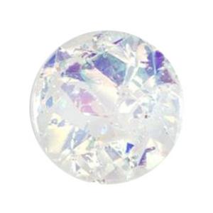 Milward Iridescent Glitter Buttons 15mm - Clear (Pack of 3)