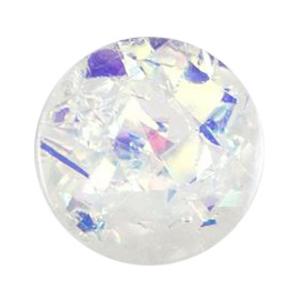 Milward Iridescent Glitter Buttons 18mm - Clear (Pack of 2)
