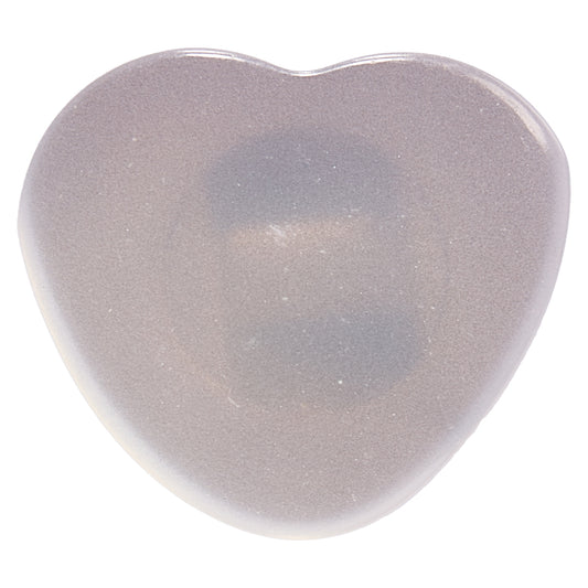 White heart-shaped button
