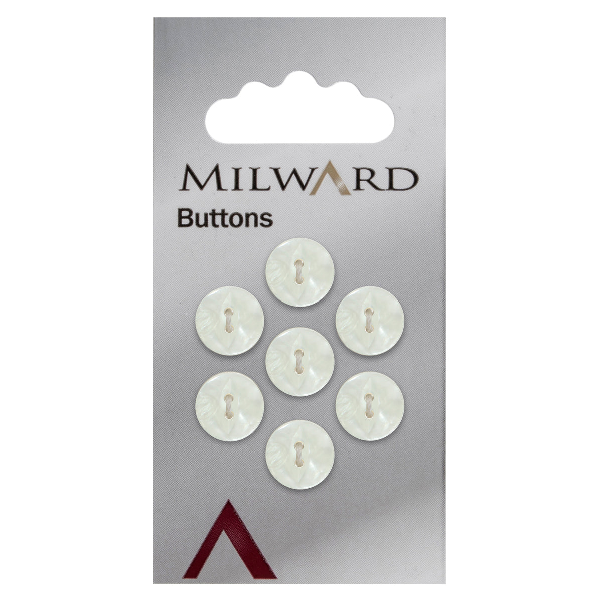 Round cream fisheye button with two holes