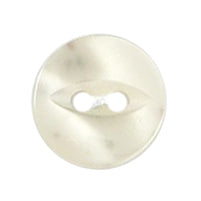 Round cream fisheye button with two holes