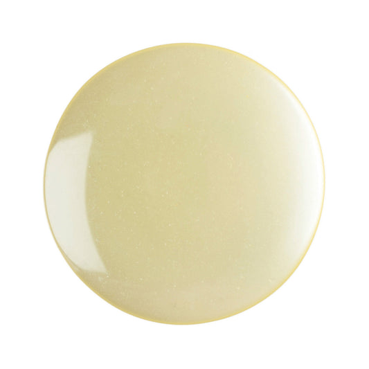 Round glossy pale lemon shank button