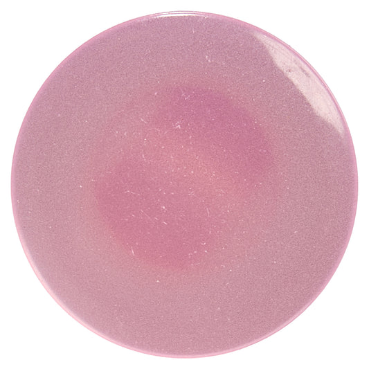 Glossy pale pink round domed shank button