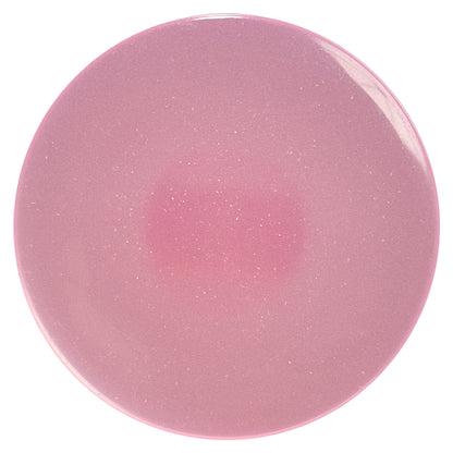 Glossy pale pink round domed shank button