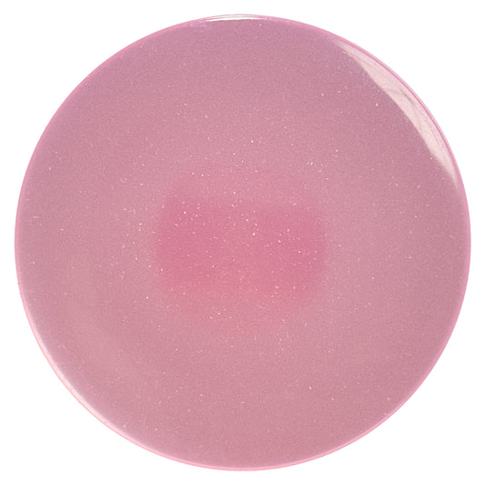 Glossy pale pink round domed shank button