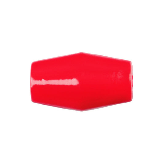 Glossy bright red barrel toggle button