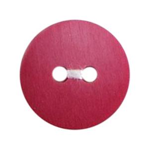 Milward Raspberry Brushed 2-Hole Buttons - 15mm (Pack of 4)