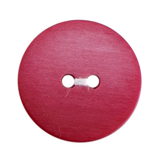 Raspberry pink brushed finish round button with two holes